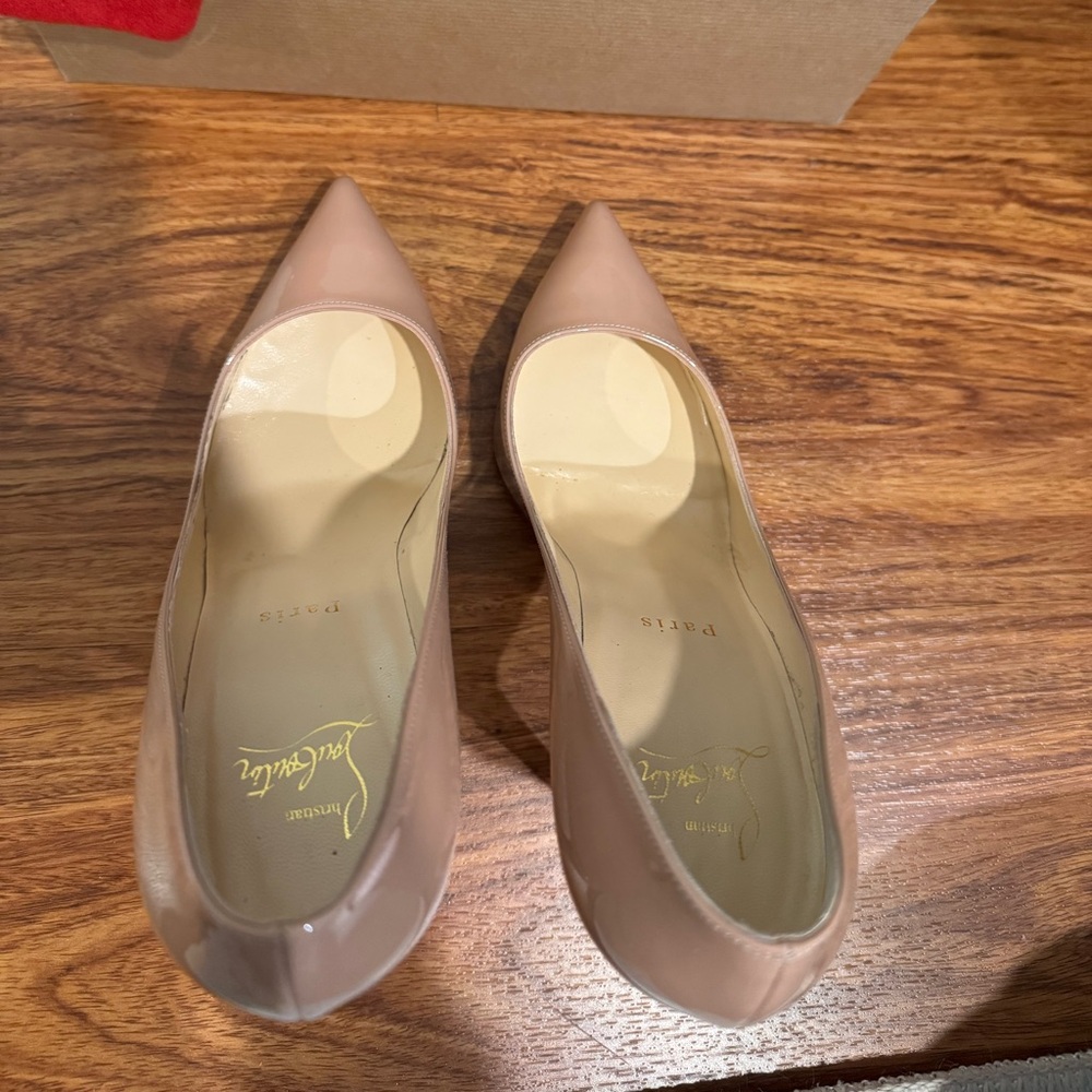 Christian Louboutin Pigalle Follies Heels Nude Patent Size 8.5US / 38.5EU - Picture 5 of 10